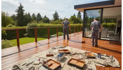 Professional deck painting service in Greensboro, NC for weather protection and lasting curb appeal