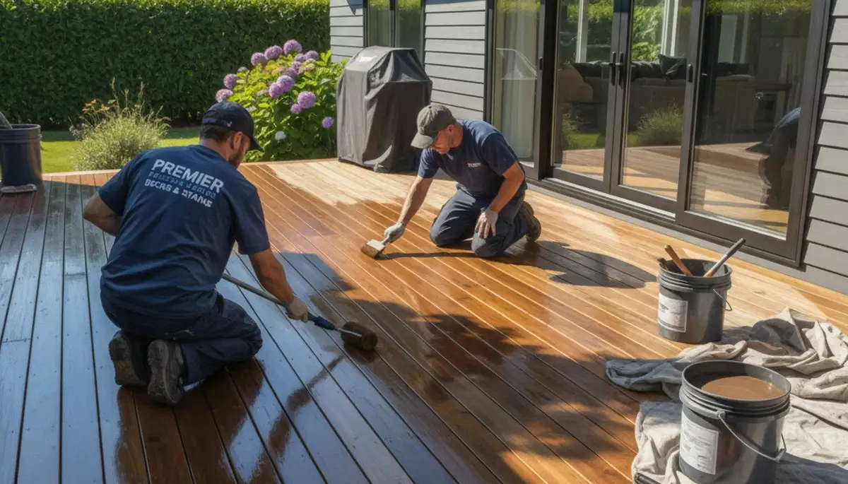 Professional deck painting in Greensboro, NC for lasting weather protection and curb appeal