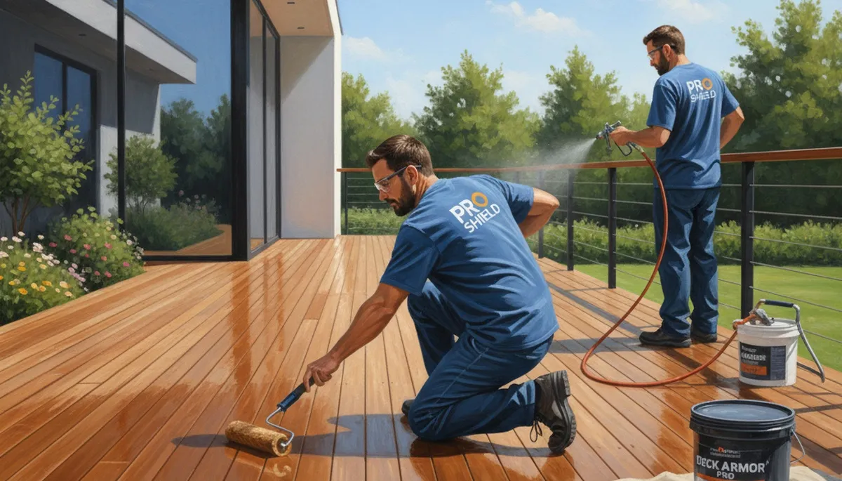 Deck sealing service in Greensboro, NC to protect wood from moisture, rain, and sun damage