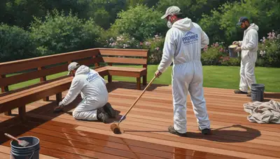 Professional deck staining service in Greensboro, NC for weather protection and curb appeal