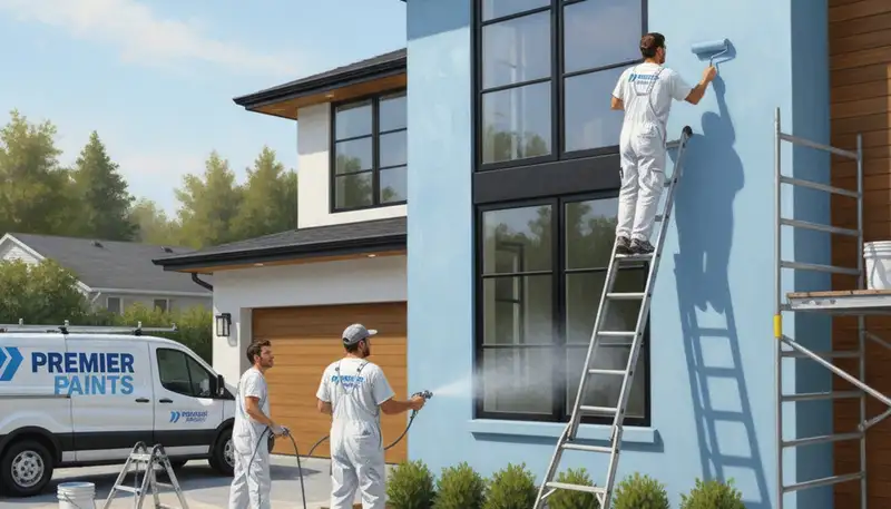 Greensboro, NC house painters applying durable exterior paint with careful prep