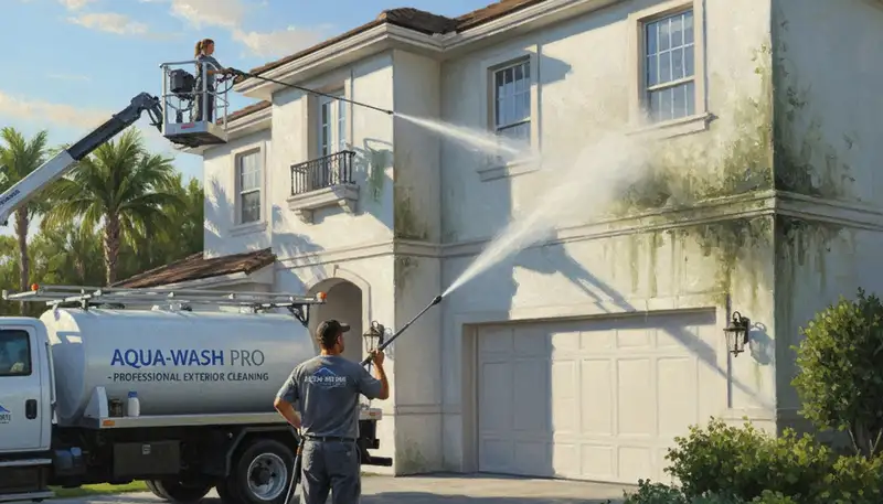 Pressure cleaning service in Greensboro, NC removing grime to boost curb appeal