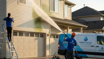 Vinyl siding pressure cleaning in Greensboro, NC by Greensboro Paint Pros