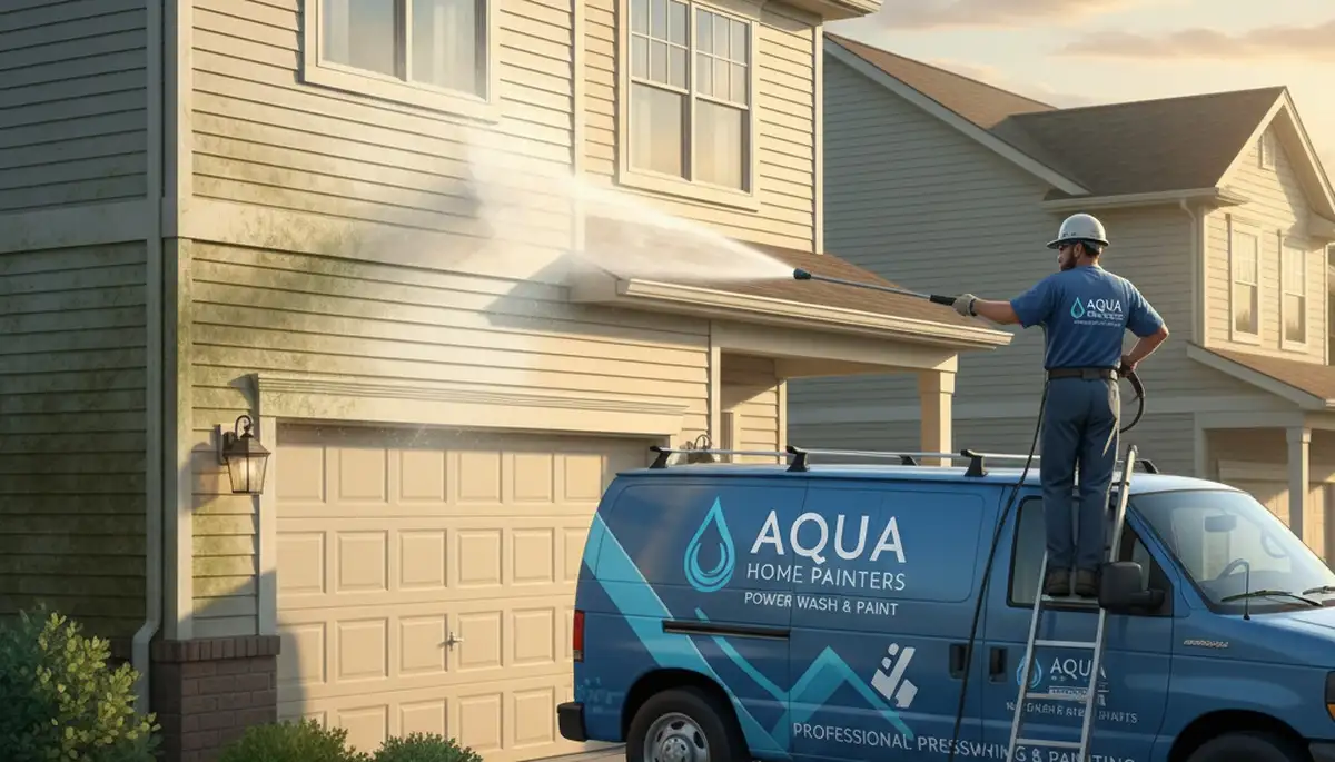 Vinyl siding pressure cleaning in Greensboro, NC for mold, mildew, and dirt removal