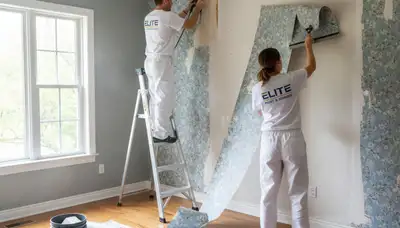 Wallpaper removal service in Greensboro, NC for efficient, careful home prep by Greensboro Paint Pros