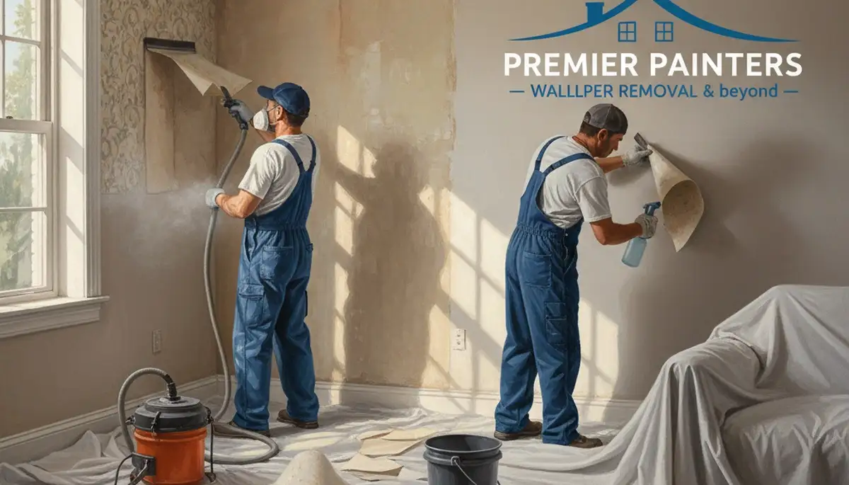 Wallpaper removal service in Greensboro, NC for careful prep and clean wall restoration